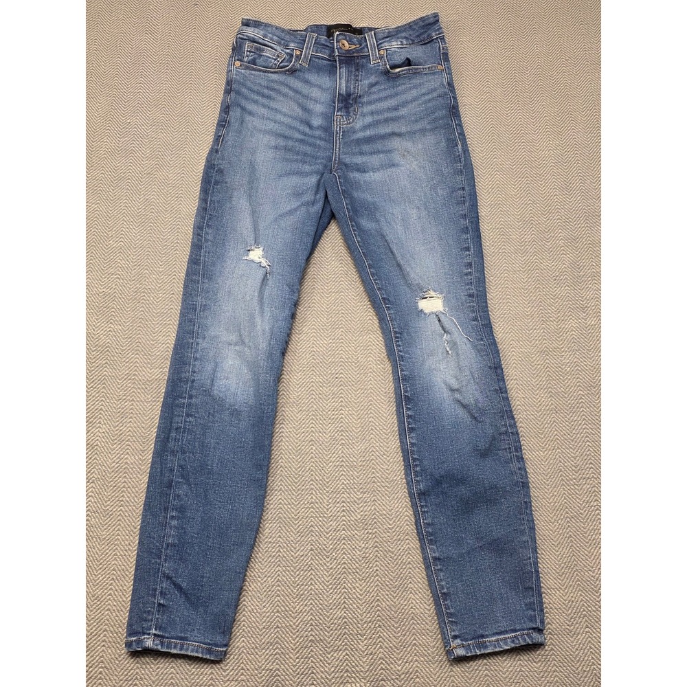 Kendall + Kylie The Kontour High Rise‎ Distressed Skinny Jeans Blue Womens 3/26